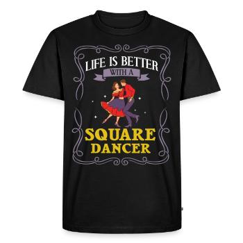 Square Dance Music Caller Folk Dance Dancer Usa - Men's Premium Organic T-Shirt - black - Front - Nico (187cm)