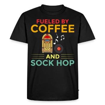 Sock Hop Sox 50s Music Party Dance 1950s Dancer - Men's Premium Organic T-Shirt - black - Front - Nico (187cm)