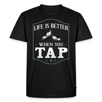 Tap Dance Beginner Shoes Music Learn Dancer - Men's Premium Organic T-Shirt - black - Front - Nico (187cm)