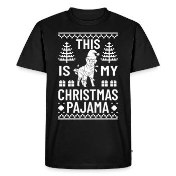 Berger australien Chien de Noël Chiot - T-shirt Premium bio Homme - noir - Devant - Nico (187cm)