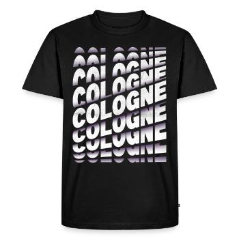 Cologne Cologne Germany City Font Skyline - Men's Premium Organic T-Shirt - black - Front - Nico (187cm)