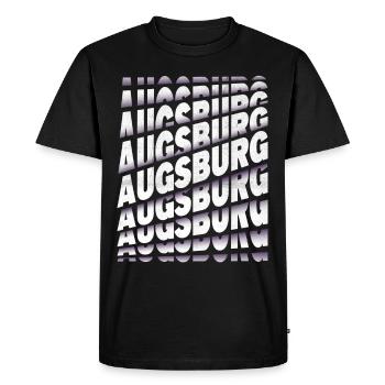 Augsburg Germany City Font Skyline Home - Men's Premium Organic T-Shirt - black - Front - Nico (187cm)