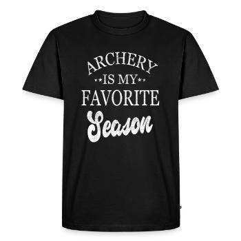 Archery Is My Favorite Season - Men's Premium Organic T-Shirt - black - Front - Nico (187cm)