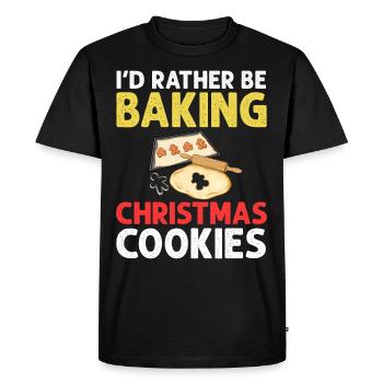 Christmas Baking Cookies Cookies Gingerbread - Men's Premium Organic T-Shirt - black - Front - Nico (187cm)
