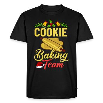 Christmas Baking Cookies Cookies Gingerbread - Men's Premium Organic T-Shirt - black - Front - Nico (187cm)