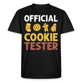 Biscuits de Noël Biscuits Cuisson Biscuits de Noël - T-shirt Premium bio Homme - noir - Devant - Nico (187cm)