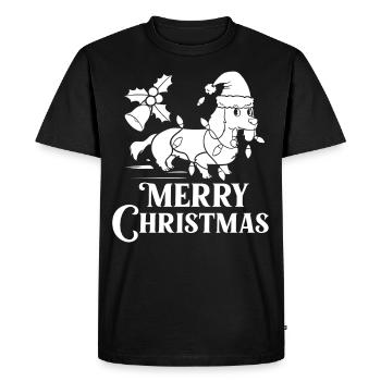 Doxie Dachshund Dachshund Teckel Dog Christmas - Men's Premium Organic T-Shirt - black - Front - Nico (187cm)