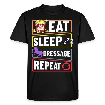 Dressage Riding Horse Training Dressage - Men's Premium Organic T-Shirt - black - Front - Nico (187cm)
