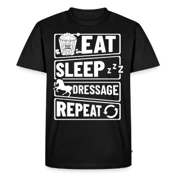 Dressage Riding Horse Training Dressage - Men's Premium Organic T-Shirt - black - Front - Nico (187cm)