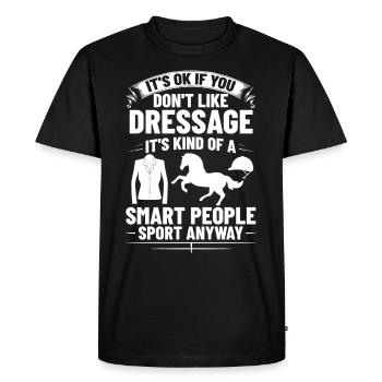 Dressage Riding Horse Training Dressage - Men's Premium Organic T-Shirt - black - Front - Nico (187cm)