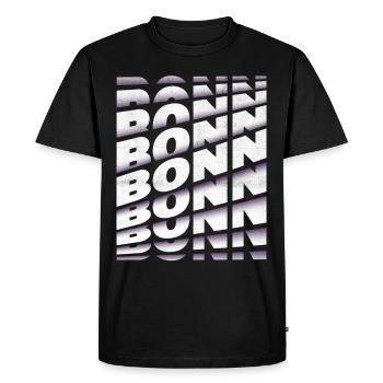 Bonn Allemagne Ville Font Skyline Accueil - T-shirt Premium bio Homme - noir - Devant - Nico (187cm)