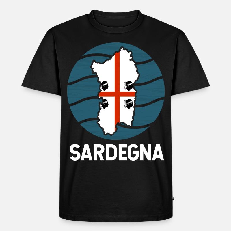 Drapeau de la Sardaigne - T-shirt Premium bio Homme - noir