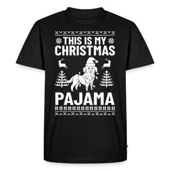 Golden Retriever Dog Puppy Owner Christmas - Men's Premium Organic T-Shirt - black - Front - Nico (187cm)