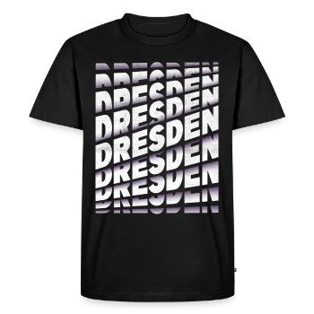 Dresden Germany City Font Skyline Home - Men's Premium Organic T-Shirt - black - Front - Nico (187cm)