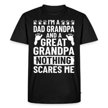 arrière-grand-père grand-père arrière-grands-parents grand-père - T-shirt Premium bio Homme - noir - Devant - Nico (187cm)