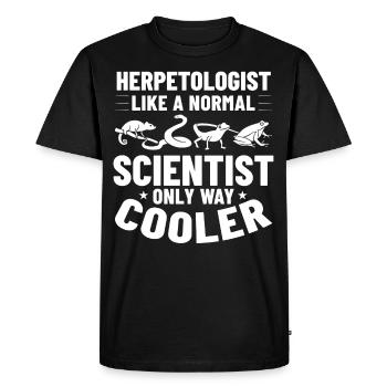Herpétologie Reptiles Herpétologiste Lézards - T-shirt Premium bio Homme - noir - Devant - Nico (187cm)