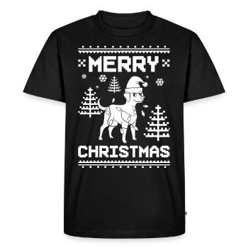 Labrador Retriever Dog Puppy Owner Christmas - Men's Premium Organic T-Shirt - black - Front - Nico (187cm)