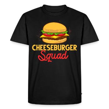 Cheeseburger Cheese Sandwich Hamburger - Men's Premium Organic T-Shirt - black - Front - Nico (187cm)