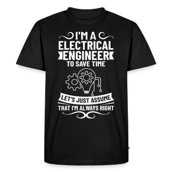 Electrical Engineering Engineer Research Development - Men's Premium Organic T-Shirt - black - Front - Nico (187cm)