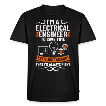 Electrical Engineering Engineer Research Development - Men's Premium Organic T-Shirt - black - Front - Nico (187cm)