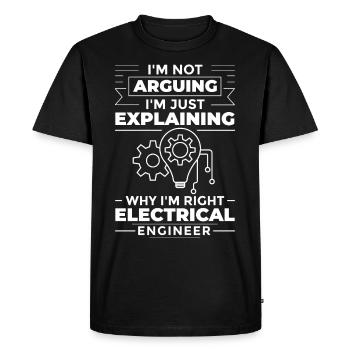 Electrical Engineering Engineer Research Development - Men's Premium Organic T-Shirt - black - Front - Nico (187cm)