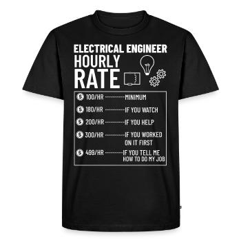 Electrical Engineering Engineer Research Development - Men's Premium Organic T-Shirt - black - Front - Nico (187cm)