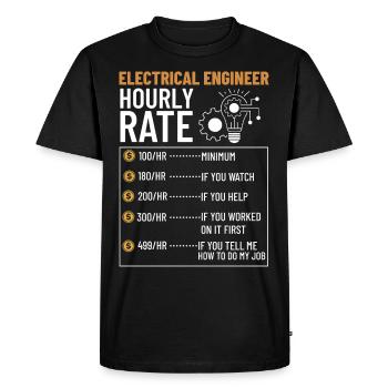 Electrical Engineering Engineer Research Development - Men's Premium Organic T-Shirt - black - Front - Nico (187cm)