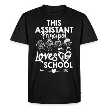 Chef d’établissement Directeur Directeur Directeur de la direction de l’école - T-shirt Premium bio Homme - noir - Devant - Nico (187cm)