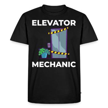 Technicien d’ascenseur Élévateur élévateur - T-shirt Premium bio Homme - noir - Devant - Nico (187cm)