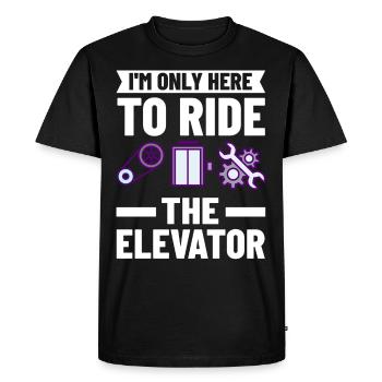 Technicien d’ascenseur Élévateur élévateur - T-shirt Premium bio Homme - noir - Devant - Nico (187cm)