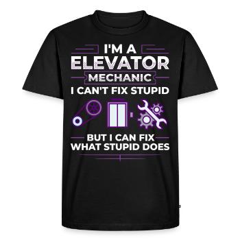 Technicien d’ascenseur Élévateur élévateur - T-shirt Premium bio Homme - noir - Devant - Nico (187cm)