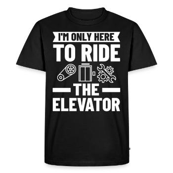 Technicien d’ascenseur Élévateur élévateur - T-shirt Premium bio Homme - noir - Devant - Nico (187cm)