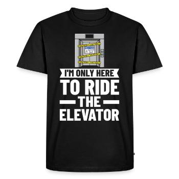 Technicien d’ascenseur Élévateur élévateur - T-shirt Premium bio Homme - noir - Devant - Nico (187cm)