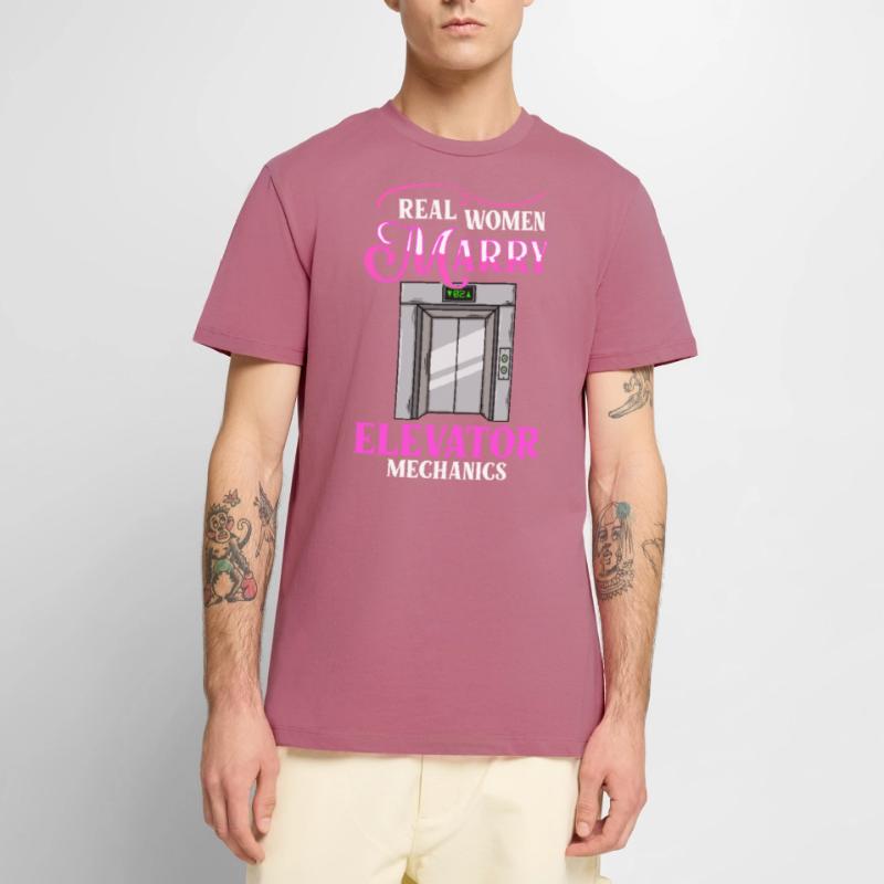 Elevator Elevator System Technician Woman Elevator Elevator Men's Premium Organic T-Shirt