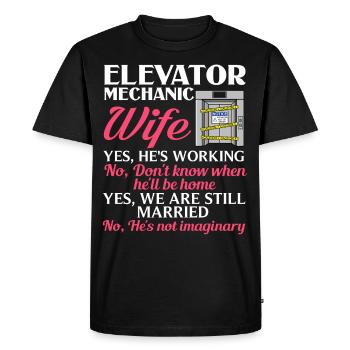 Technicien de système d’ascenseur Femme Ascenseur élévateur - T-shirt Premium bio Homme - noir - Devant - Nico (187cm)
