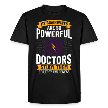 Epilepsy Convulsive disease Epileptic seizure - Men's Premium Organic T-Shirt - black - Front - Nico (187cm)