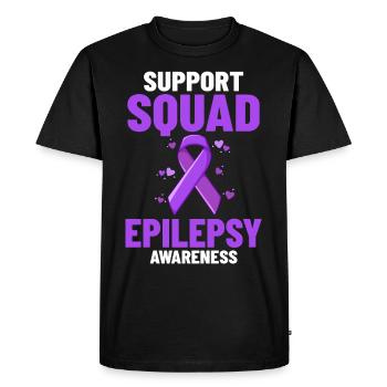 Epilepsy Convulsive disease Epileptic seizure - Men's Premium Organic T-Shirt - black - Front - Nico (187cm)