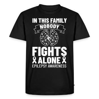 Epilepsy Convulsive disease Epileptic seizure - Men's Premium Organic T-Shirt - black - Front - Nico (187cm)