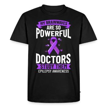 Epilepsy Convulsive disease Epileptic seizure - Men's Premium Organic T-Shirt - black - Front - Nico (187cm)