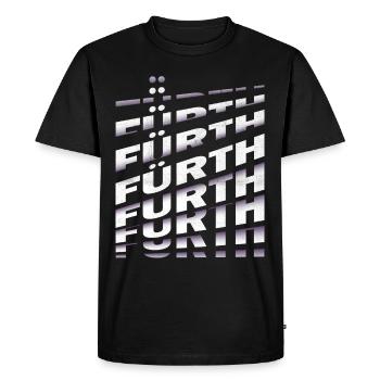 Fürth Germany City Font Skyline Home - Men's Premium Organic T-Shirt - black - Front - Nico (187cm)