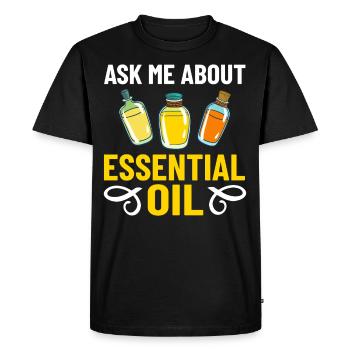 Essential Oil Diffuser Aromatherapy Plants - Men's Premium Organic T-Shirt - black - Front - Nico (187cm)