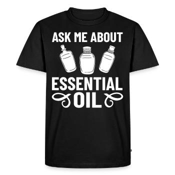 Essential Oil Diffuser Aromatherapy Plants - Men's Premium Organic T-Shirt - black - Front - Nico (187cm)