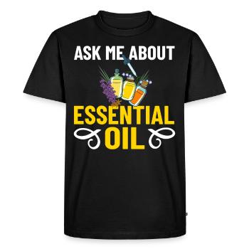 Essential Oil Diffuser Aromatherapy Plants - Men's Premium Organic T-Shirt - black - Front - Nico (187cm)