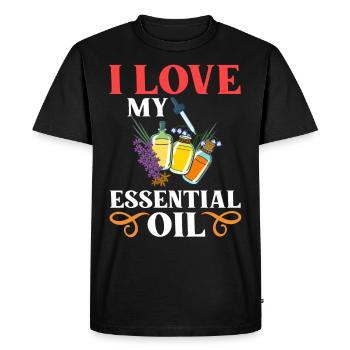 Essential Oil Diffuser Aromatherapy Plants - Men's Premium Organic T-Shirt - black - Front - Nico (187cm)