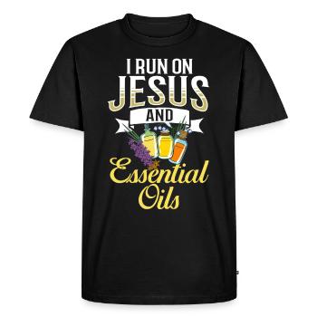 Essential Oil Diffuser Aromatherapy Plants - Men's Premium Organic T-Shirt - black - Front - Nico (187cm)