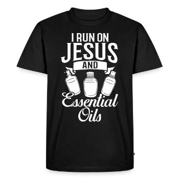 Essential Oil Diffuser Aromatherapy Plants - Men's Premium Organic T-Shirt - black - Front - Nico (187cm)