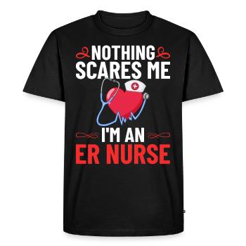 Premiers soins d'infirmière d'urgence de salle d'urgence - T-shirt Premium bio Homme - noir - Devant - Nico (187cm)