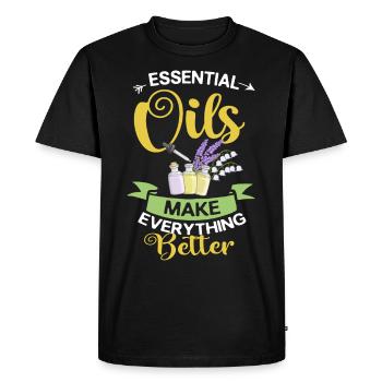 Essential Oil Diffuser Aromatherapy Plants - Men's Premium Organic T-Shirt - black - Front - Nico (187cm)