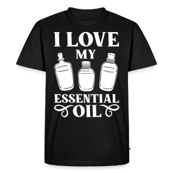 Essential Oil Diffuser Aromatherapy Plants - Men's Premium Organic T-Shirt - black - Front - Nico (187cm)