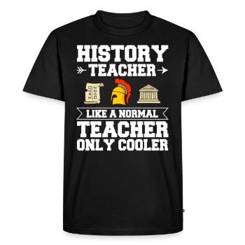 History Teacher Lesson Professor Historian - Men's Premium Organic T-Shirt - black - Front - Nico (187cm)